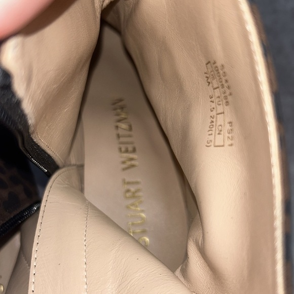 NWOT Stuart Weitzman Women Sz 7M / EU 37.5 Leopard Print Ankle Boots Animal - Picture 10 of 10